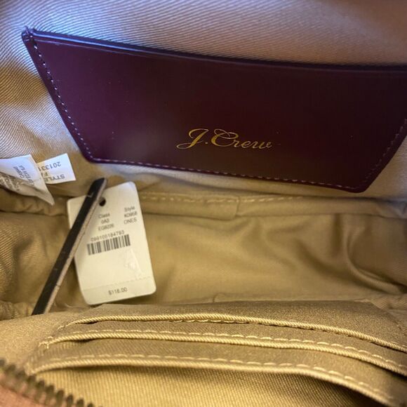NEW w Tags J Crew Pink Velvet Crossbody Bag Signet Camera Small Crossbody Purse - Picture 8 of 10